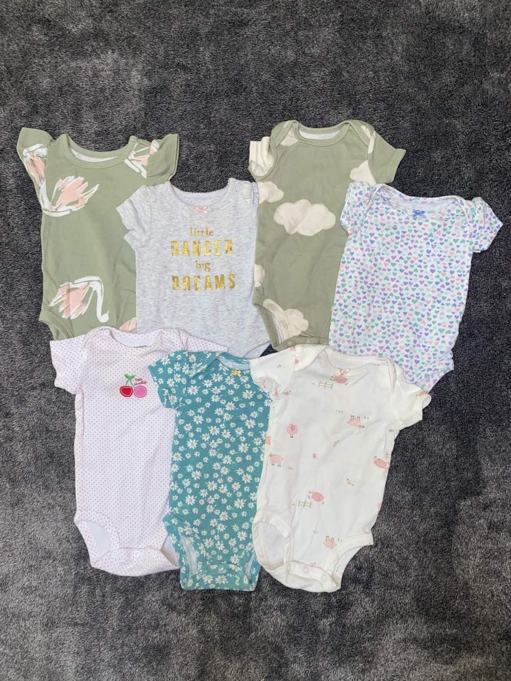 7-Piece Carter’s Baby Girl Onesie Bundle | 3 Months
